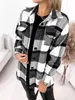 Femmes mélanges de laine automne Double poches simple boutonnage Cardigan manteau court pour les femmes 2023 hiver revers lâche laine pardessus Streetwear