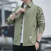 Casual shirts voor heren lente en herfst Hong Kong -stijl bedrukt met lange mouwen shirt heren tij merk los plus size hiphop in je jas