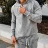 Tracksuits voor heren 2023 Spring en herfst gestreepte casual pak Fitness Running lange mouwen trui slanke broek tweedelig