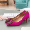 Designer Party Wedding Shoes Fashion Sexy Dress Shoes Pumpar Point Toe High Heels Ladies Sandals Leather Glitter Pu Bride Women New Brand Silk