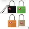 Serrature per porte All'ingrosso Viaggio all'aperto Lage Valigia Mini Lucchetto in ottone Tsa Cus Blocco Colori casuali Dh0357 Consegna goccia Giardino domestico Bui Dhu6X