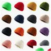 CAPS HATS Autumn Winter Knit Cap Outdoor Warmth Without Eaves Cold Men Fashion Student Beanies Hat 394 J2 Drop Delivery Baby Kids DHTFA