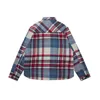 Vestes pour hommes 2 couleurs de qualité plaid laine bien bien puits à glissière zipper shirt hommes femmes couple high street lâche dehors we11done chic manteau