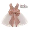 Girl's Dresses Infant Baby Kids Tollder Baptism 1 Year Birthday Girls Lace Wedding Princess Wedding Party Tutu Dress Children Christmas Dresses T230106