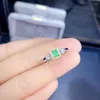 Cluster Rings KJJEAXCMY Fine Jewelry 925 Sterling Silver Inlaid Natural Emerald Girl's Exquisite Chinese Style Gem Ring Support Test