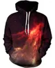 Heren hoodies unisex nieuwigheid 3D print grafische haped pullover sweatshirt pocket rood zwart