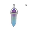 Charms Colorf Glass Zhexagon Prism Rainbow Pendant voor ketting sieraden maken vrouwen mannen groothandel drop levering bevindingen componenten Dhoky