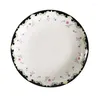 Plates Floral Garden Style Ceramic Plate Creative Home Dessert Hand Painted Cold Dish Pasta Cake Salad Tableware