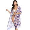 Sarongs Chiffon Beach Dress Bikini Cover Up Women Swimwear Cover-ups Full Beachwear One Piece Tunic Bathing Suit Print 2023 Fat Lady1