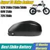 60V 72V Ebike Battery Pack 52V 20ah 25ah 30ah 21700 Li-Ion Bicycle Akku لـ Super73 S2 Rx Electric Bicycle مع BMS