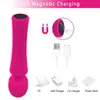 Skönhetsartiklar Power Sexig Machine Clitoris Vibrator Ladda AV -vibratorer Magic Wand Massager Vuxen Vaginal Produktklitoris leksak för kvinnor