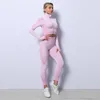 Active Sets Women Yoga Set Gym Clothing Female Sport Fitness Suit Running Clothes Top Leggings Seamless Bra Suits XXL