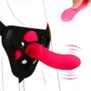 Jouets sexuels 10 vitesses sangle sur gode vibrateur culotte pour femmes lesbiennes vibrant Strapon pénis Machine Anal Plug ceinture