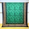 Scarves High-end Elegant Women's Exquisite Emerald Leopard Edge Print Quality Cashmere Handed Fringes Soft Warm Long Scarf Shawls