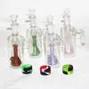 Hookahs 14mm de cinzas de vidro feminino de 14 mm com 5 ml de recipiente de silicone apanhadores adaptadores de 4 mm de quartzo para glass bongs dab petroleiro plataformas de óleo