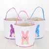 Happy Easter Bunny Manden Spring Party Rabbit Handtassen Canvas Candy Egg opbergtas kinderen jagen eieren evenement geschenken