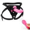 Sex Toy Wireless Remote 10 Speeds Wearable Dildo Vibrator Panties for Woman Lesbian Masturbator Real Penis Belt