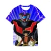 Erkek Tişörtleri Mazinger Z Kids 3D Baskılı T-Shirt Karikatür Anime Erkek Yaz Moda Tops