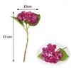 Flores decorativas Hydrangea Flower Bouquet Fake Silk Wedding Party Decoration for Dinning Table Home Decor