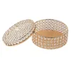 Jewelry Pouches Small Crystal Retro Storage Box W/ Lid Necklace Earrings Cosmetics Case