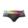 Underpants Mens Sexy Color-Trimmed Low-Rise Pouch Panties Mesh Briefs Modal Fashion Breathable Shorts Jockstrap Male Underwear