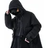 Giacche da uomo Giacca imbottita in cotone da viaggio per alunni parka doppia cerniera techwear darkwear ninjawear streetwear stile giapponese 230106