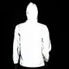 Męskie kurtki mężczyźni Pełna odblaskowa wiatraka Hip Hop Streetwear Noctilucennt z kapturem Wodoodporna wodoodporna męska płaszcza męskie męskie