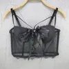 Bustiers Corsets نساء مشد مشد مثير متعدد الاستخدامات الدانتيل الدانتيل كبير الصدر القصيرة القصيرة قميص صغير.