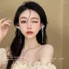 Backs kolczyki 2023 Modna biżuteria Koreańska słodka błyszcząca bownot kobiety klip motyla upuszcza