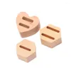 Ювелирные мешочки деревянные шестигранные кольцо в форме сердечного цвета.