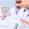 Vurgulayıcılar yisuremia 6pcs/lot kawaii yumuşak uç vurgulayıcı kalem diy Journal grafiti sanat ding anahtar kelimeler işaretleyici floresan kırtasarı dhpdm