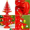 Christmas Decorations Decor Crafts 3D Wooden Assembling Tree Home Bedroom Year Education Gift Decoration Wall Hanging Xmas Handmad1 Dh4Bw
