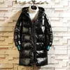 Chaquetas para hombre, Parkas largas ligeras cálidas de invierno, chaqueta impermeable de gran tamaño, gruesa, suave, brillante, con capucha, abrigos acolchados de algodón 230106