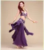 Ropa de escenario estilo traje de danza del vientre S/M/L 3 uds BraBeltSkirt conjunto de ropa de mujer de baile Sexy Bellydance VL-N55Stage StageStage