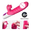 Articoli di bellezza Nuovo dildo vaginale telescopico Vibratore G Spot Clit Sucker Stimolatore del clitoride Massaggio Leccata Vibratori Giocattoli sexy per donne Adulti
