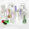 5,5 pouces 14mm mâle verre cendrier narguilé bong avec bol coloré silicone conteneur récupérateur épais pyrex cendrier eau fumer tuyaux