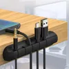 Auto-adesivo Silicone Data Cable Fixing Fivelelle Desktop Cables Gerenciador Aprendizando acessórios de ferramentas de armazenamento de escritório Organizador Outros acessórios de mesa FSXJY90