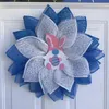 Decoratieve bloemen delicate paas nep krans herbruikbare gaas doek fel kleur kunstmatige slinger festival benodigdheden