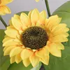 Solar LED Outdoor Lights Sunflower Garden Lighting Creative Stora realistiska blommor Landskapsljus för gårdens främre uteplats