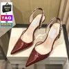 Women Sandals 85 High Heel Patent Leather Sandal with Crystal Strap Pumps Party Wedding Shiletto Heels London Dress Shoe Mashion Slippers Summer Summer-Heel High