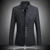 Men's Suits & Blazers Men Solid Color Long Sleeve Stand Collar Single-breasted Plus Size Slim Blazer