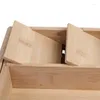 Ganci Organizer per cassetti Scatola portaoggetti per cucina Portavassoi Stoviglie in legno Scaffale espandibile