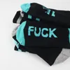 Women Socks & Hosiery Casual 1Pair Outdoor Home Men English Letters Breathable Soft Deodorant Cotton Stocking Striped Cute