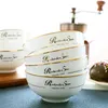 Bowls 6pcs/set 4.5 Inch Real Bone China Rice Bowl Ceramic Korean Cuisine Small For Kids Sauce Container Chinese