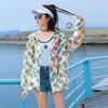 Kurtki damskie modny oddychający krem ​​przeciwsłoneczny Cienka kurtka 2023 Summer Korean Lose Light Light Anti-UV Printed Coat Tops