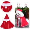 ملابس الكلاب 2023 عيد الميلاد الحيوانات الأليفة القطط الكلاب قبعة الوشاح مجموعة لقطعة جرو هريرة مريلة العطلة ملحقات الحيوانات الأليفة
