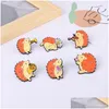 Broches Broches Hérisson Dessin Animé Animal Émail Broche Pour Femmes Mode Robe Manteau Chemise Demin Métal Drôle Broche Broches Badges Promotion Dhsrv