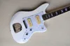 Factory Custom White Electric Guitar with 2 Pickups Rosewood Fretboard Pearl Pickguard 22 frets Can be Customized