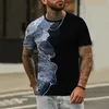 Męskie koszule T Summer Casual T-shirt moda streetwear 3D nadrukowane krótkie topy okrągłe szyję graficzna bluzka męska
