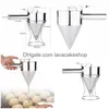 Cuisson Pâtisserie Outils Pâte en acier inoxydable Pancake Ball Distributeur Gâteau Cupcake Pâte Entonnoir Ménage Takoyaki Hine Octopus Balls Dhmbn